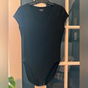 Old Navy V-Neck Bodysuit M Black